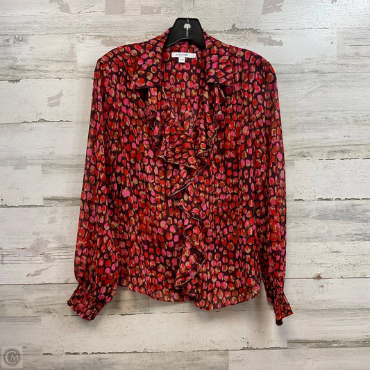 Blouse Long Sleeve By Chicos In Pink, Size: M