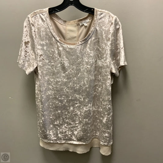 Top Short Sleeve By Jodifl In Cream, Size: M