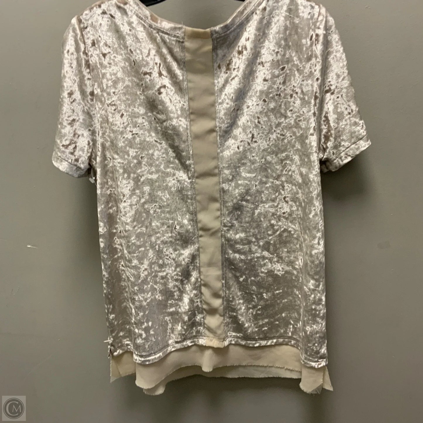 Top Short Sleeve By Jodifl In Cream, Size: M