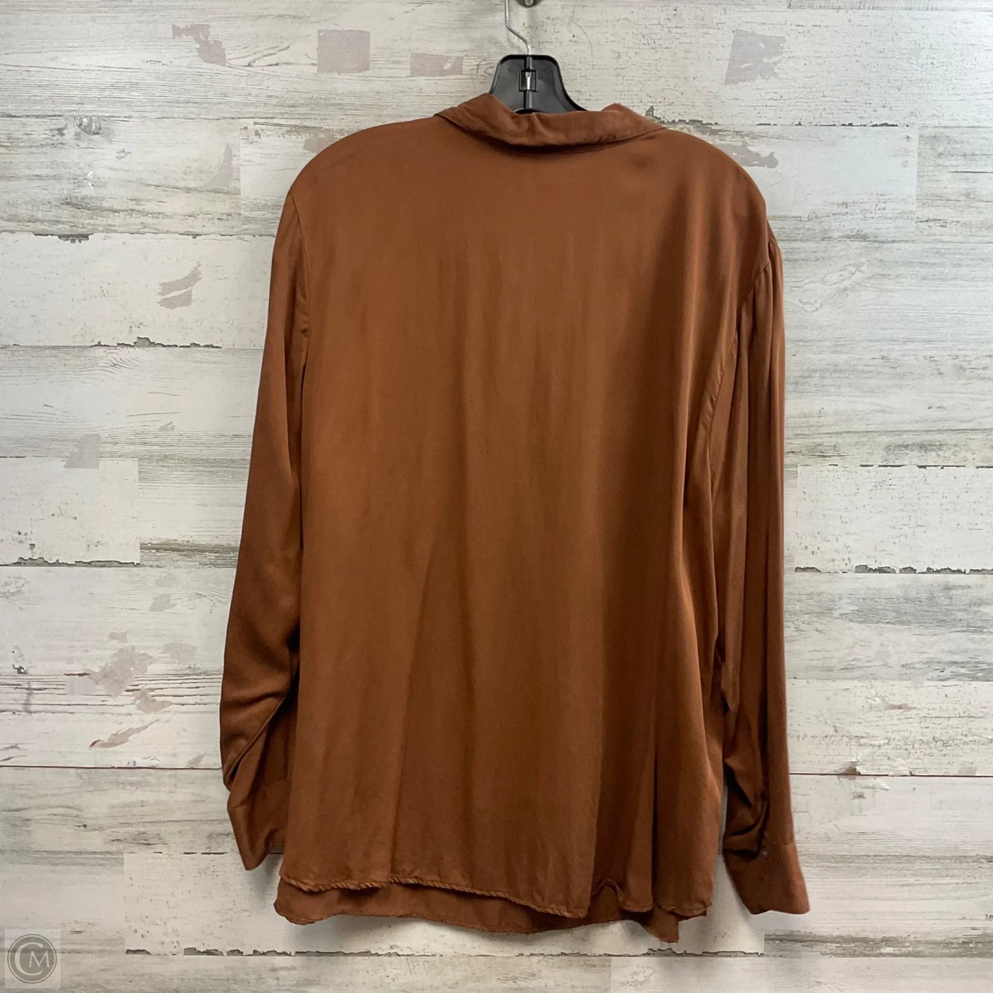 Blouse Long Sleeve By J. Jill In Brown, Size: 2x