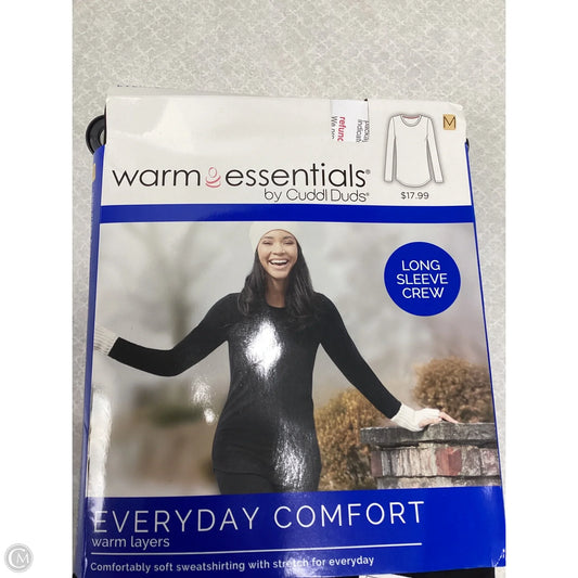 Top Long Sleeve Basic By Cuddl Duds In Black, Size: M