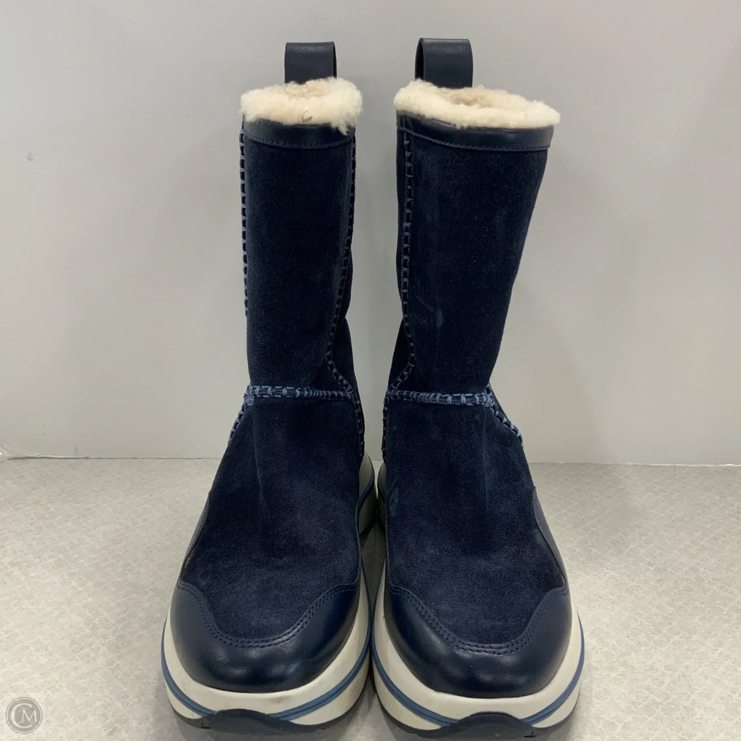 Boots Designer By Tory Burch In Blue, Size: 7