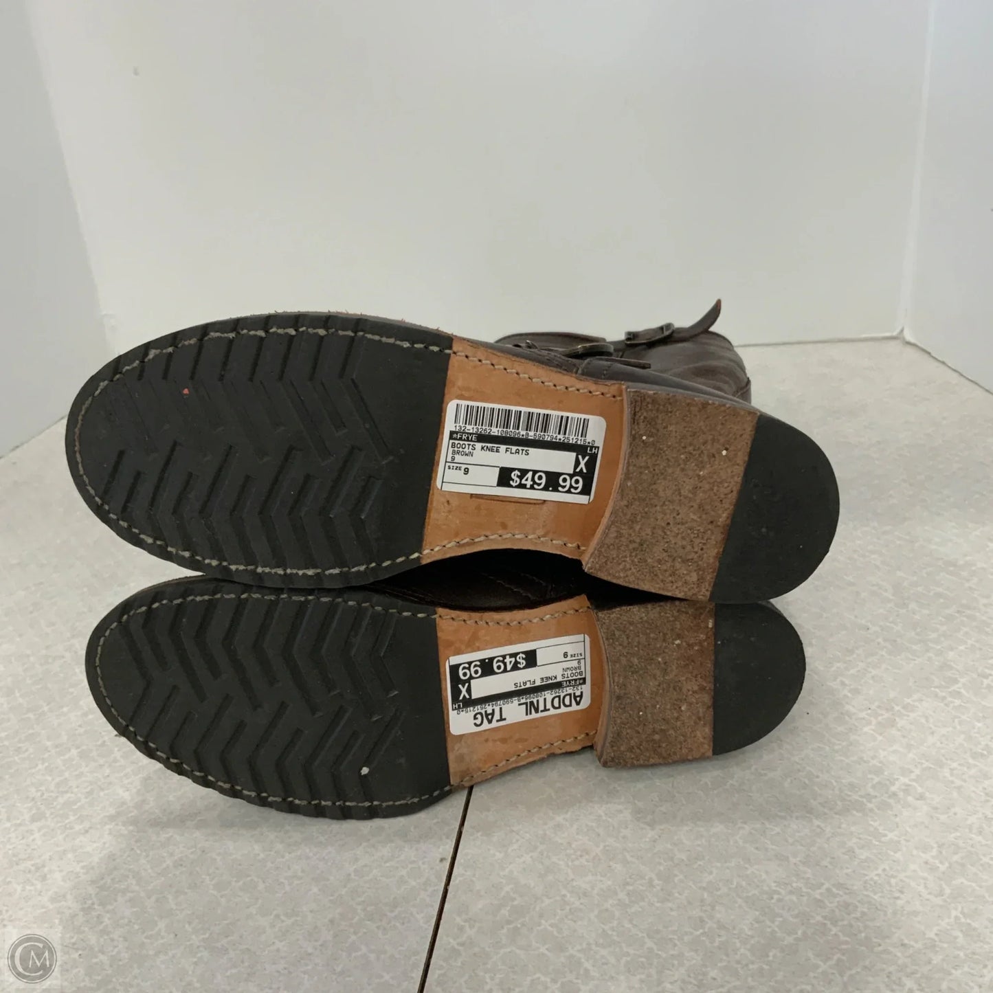 Boots Knee Flats By Frye In Brown, Size: 9