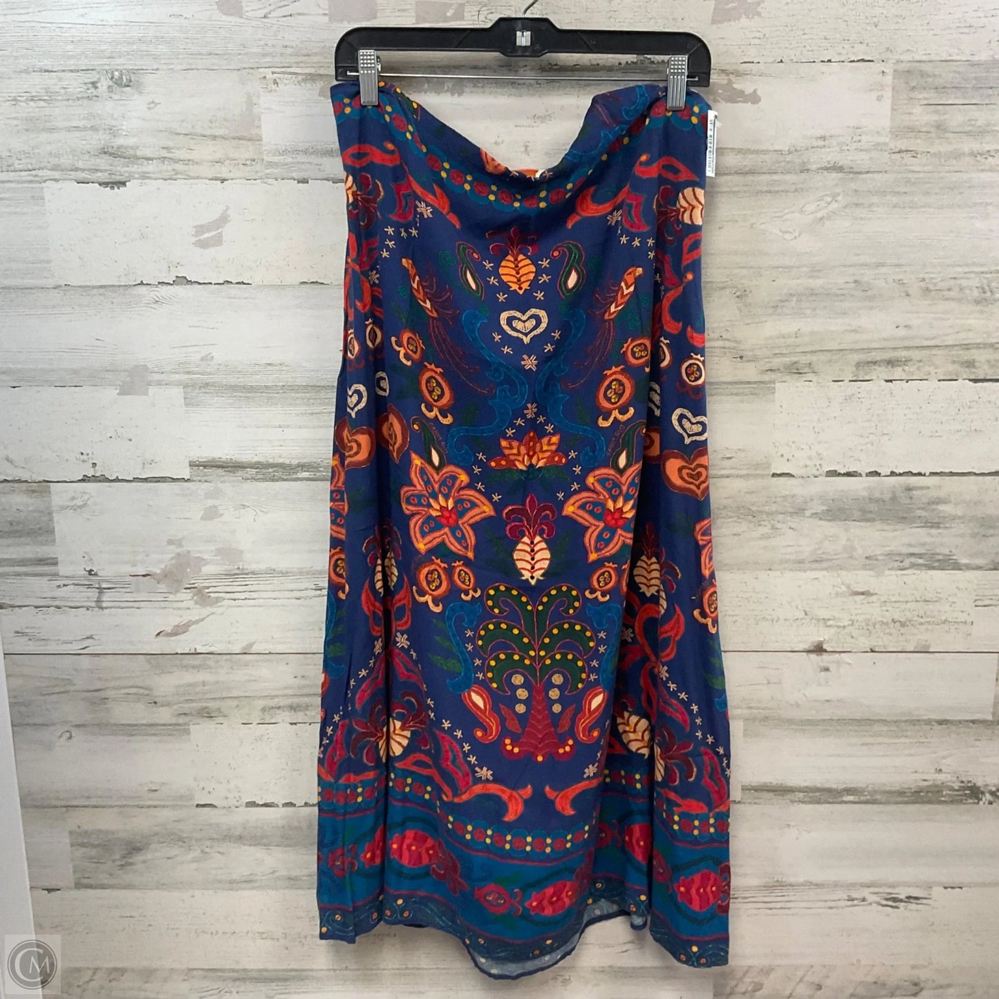 Skirt Maxi By Farm Rio In Blue & Orange, Size: Xl