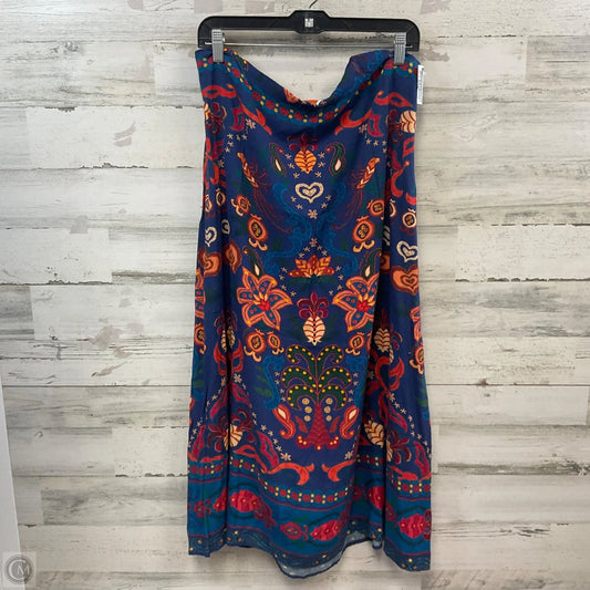 Skirt Maxi By Farm Rio In Blue & Orange, Size: Xl