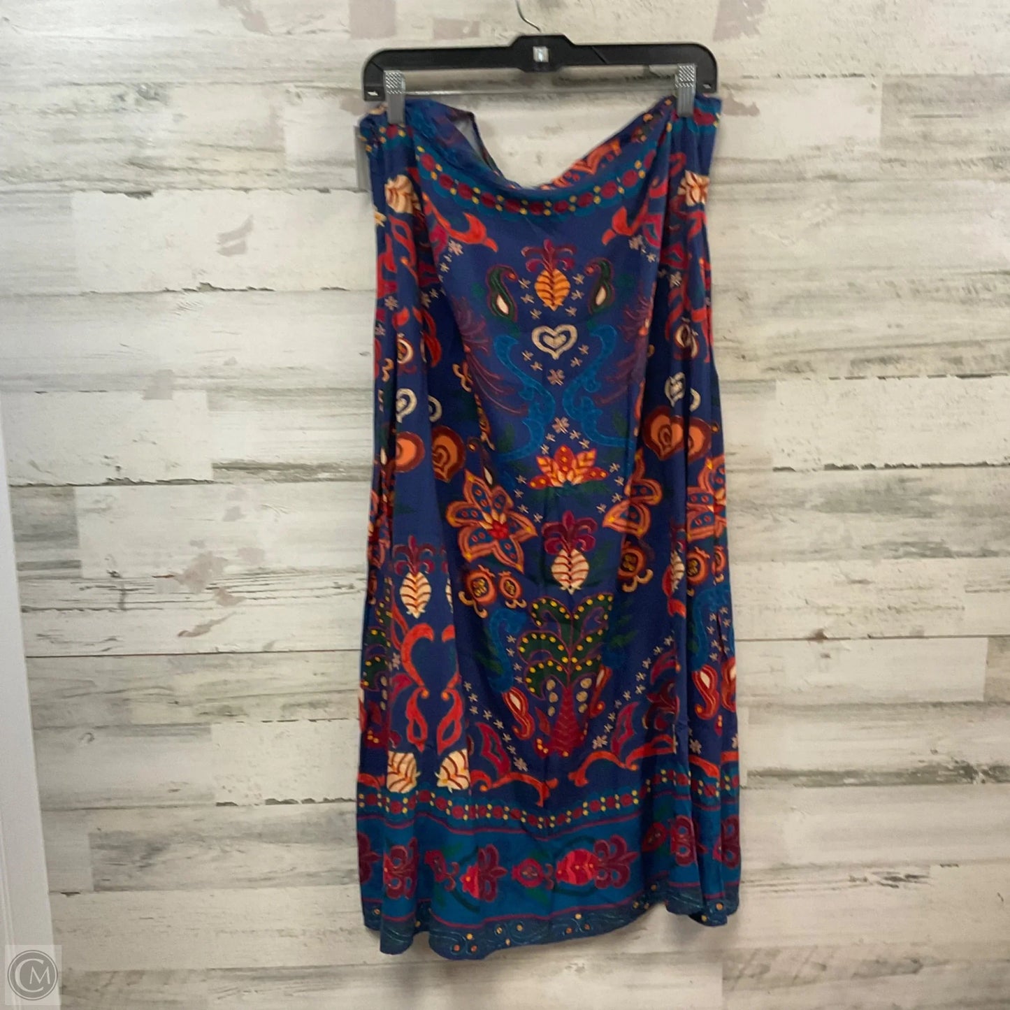 Skirt Maxi By Farm Rio In Blue & Orange, Size: Xl