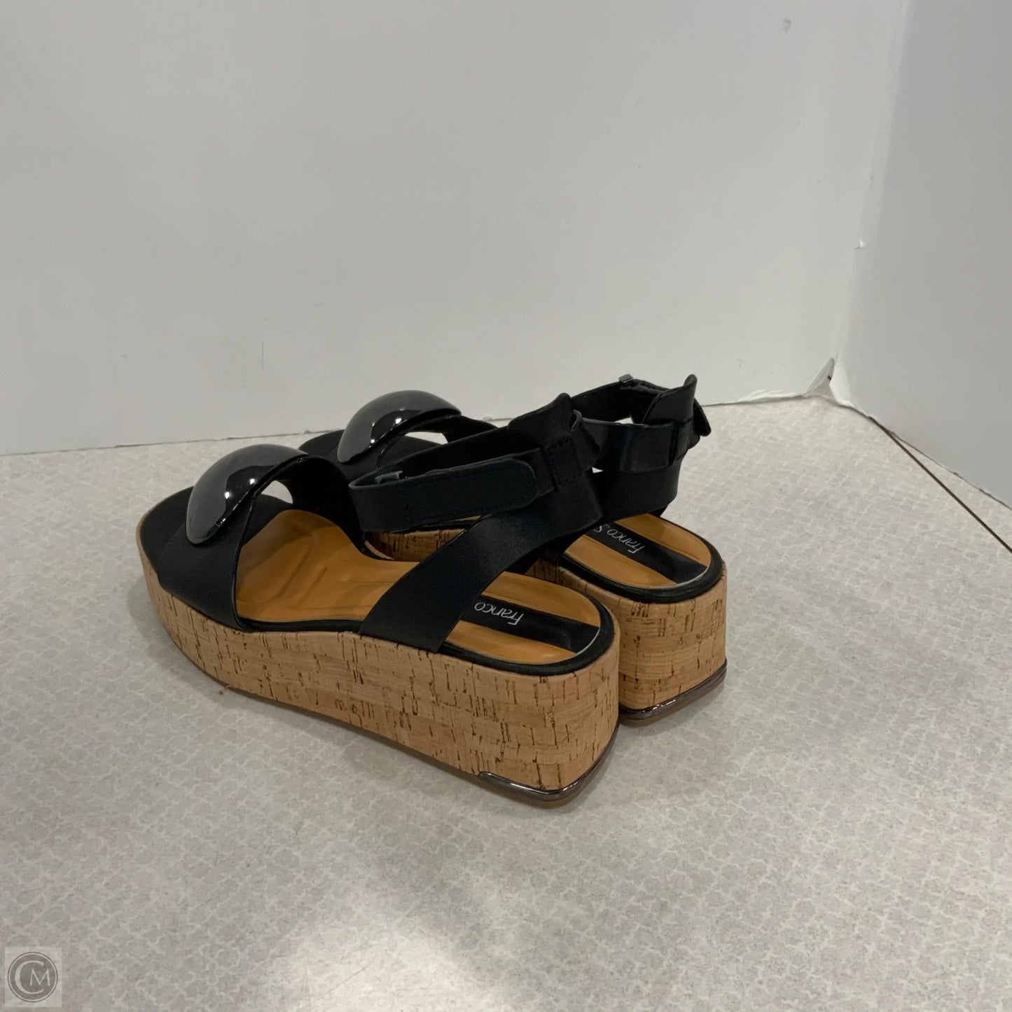 Sandals Heels Platform By Franco Sarto In Black, Size: 7