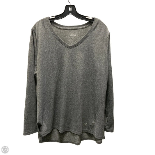 Athletic Top Long Sleeve Crewneck By Bcg In Grey, Size: 1x