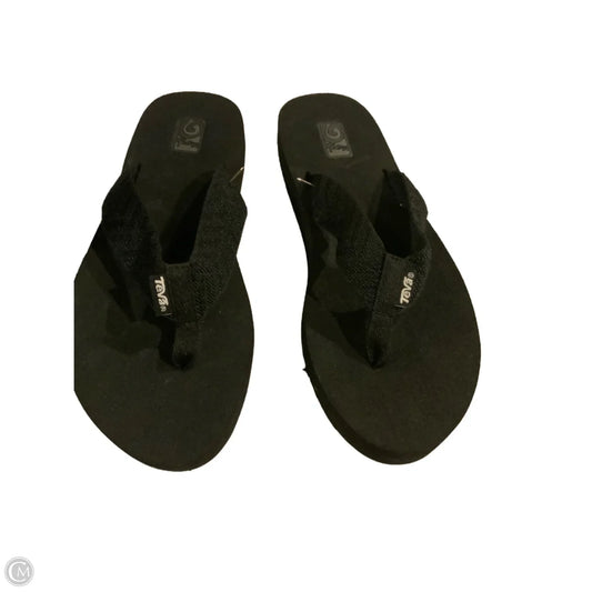 Sandals Flip Flops By Teva In Black, Size: 6