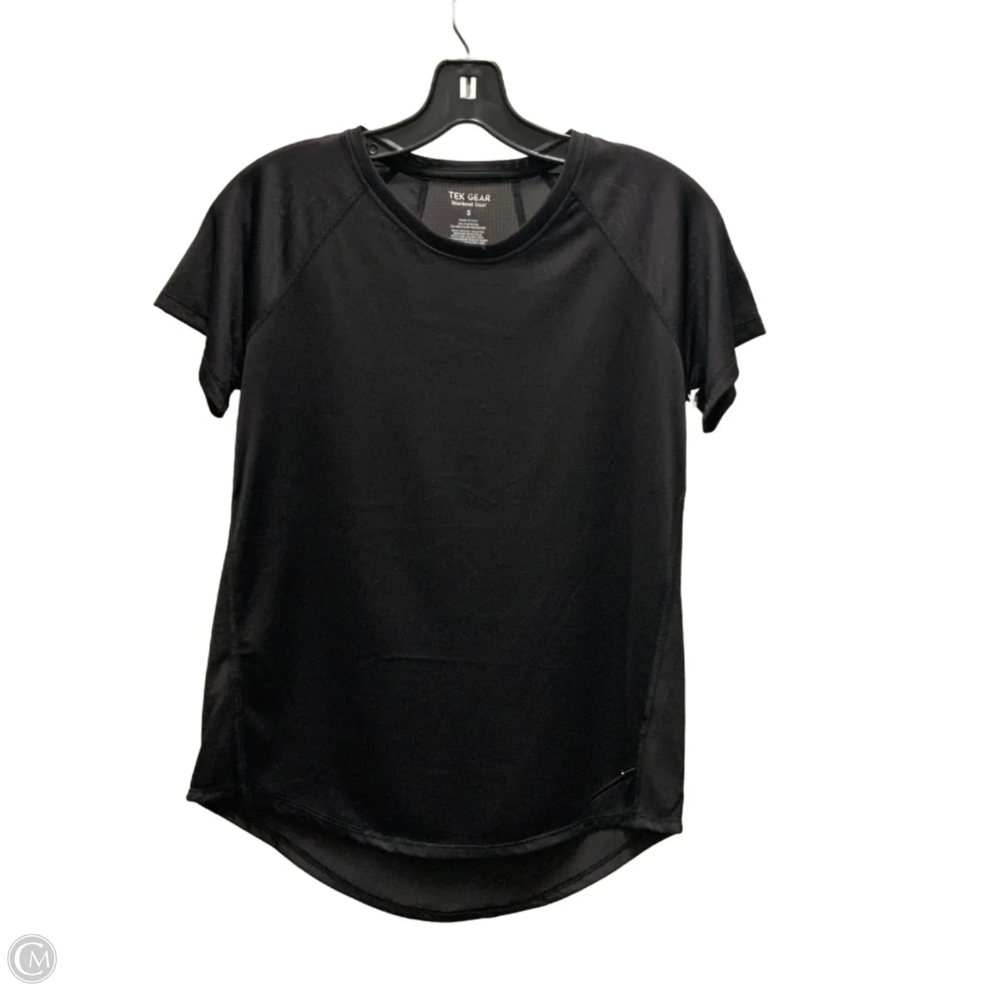 Athletic Top Short Sleeve By Tek Gear In Black, Size: S