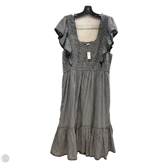 Dress Casual Midi By Aerie In Black & White, Size: Xxl