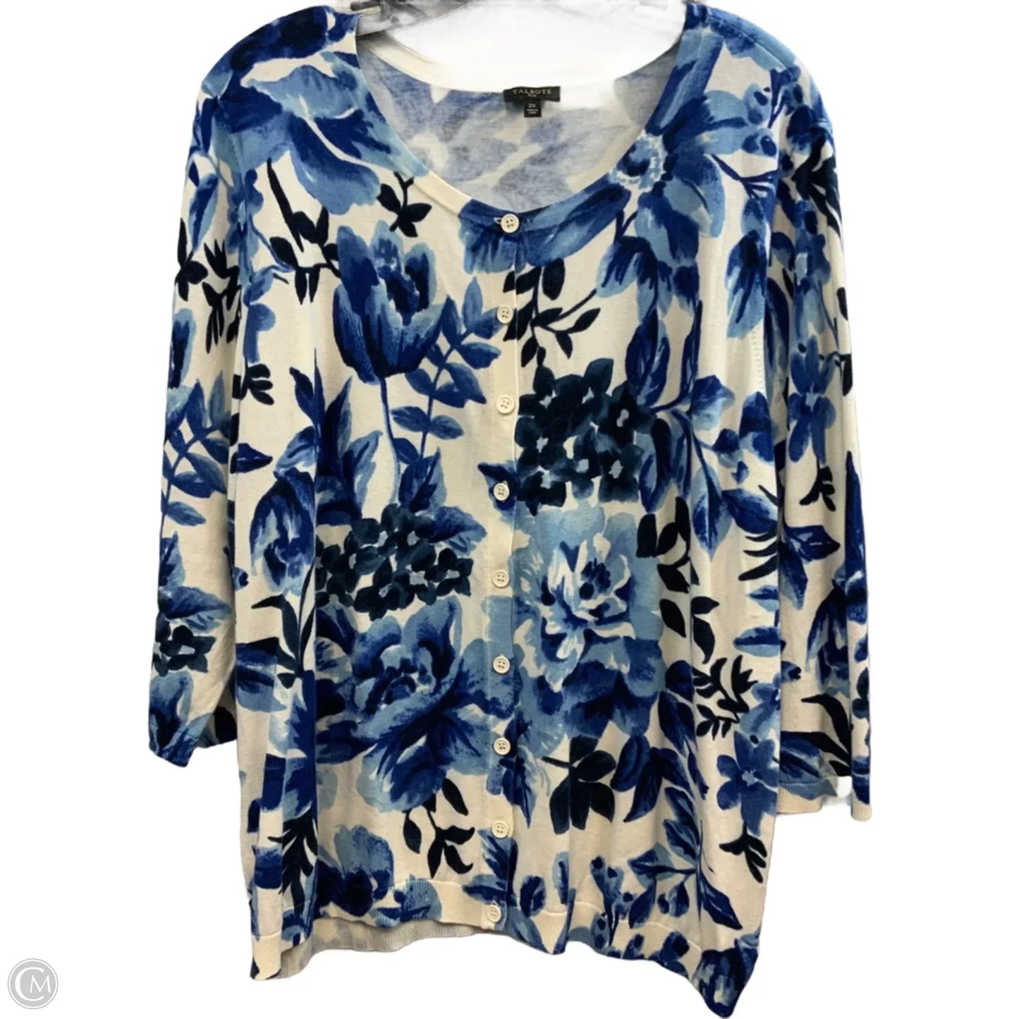 Cardigan By Talbots In Blue, Size: 2x