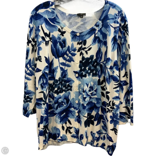 Cardigan By Talbots In Blue, Size: 2x
