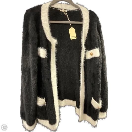 Sweater Cardigan By Jodifl In Black & White, Size: L
