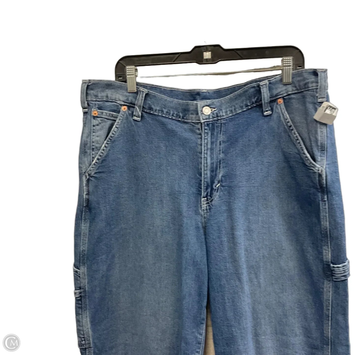 Jeans Wide Leg By Gap In Blue Denim, Size: 14