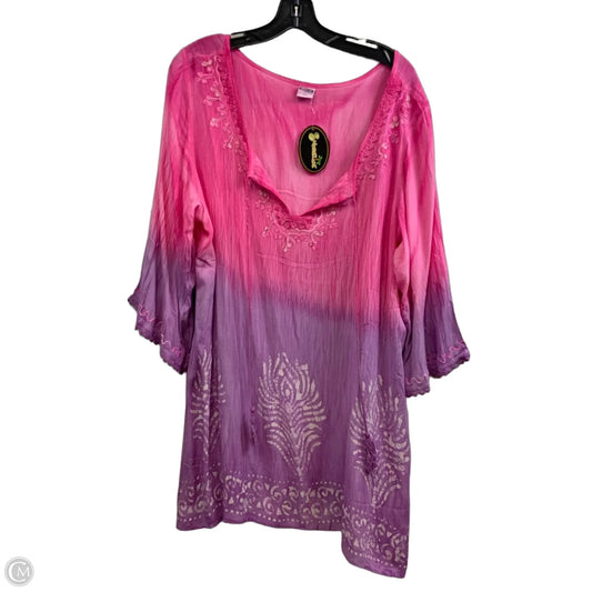 Swimwear Cover-up By SHORELINE In Pink & Purple, Size: 3x