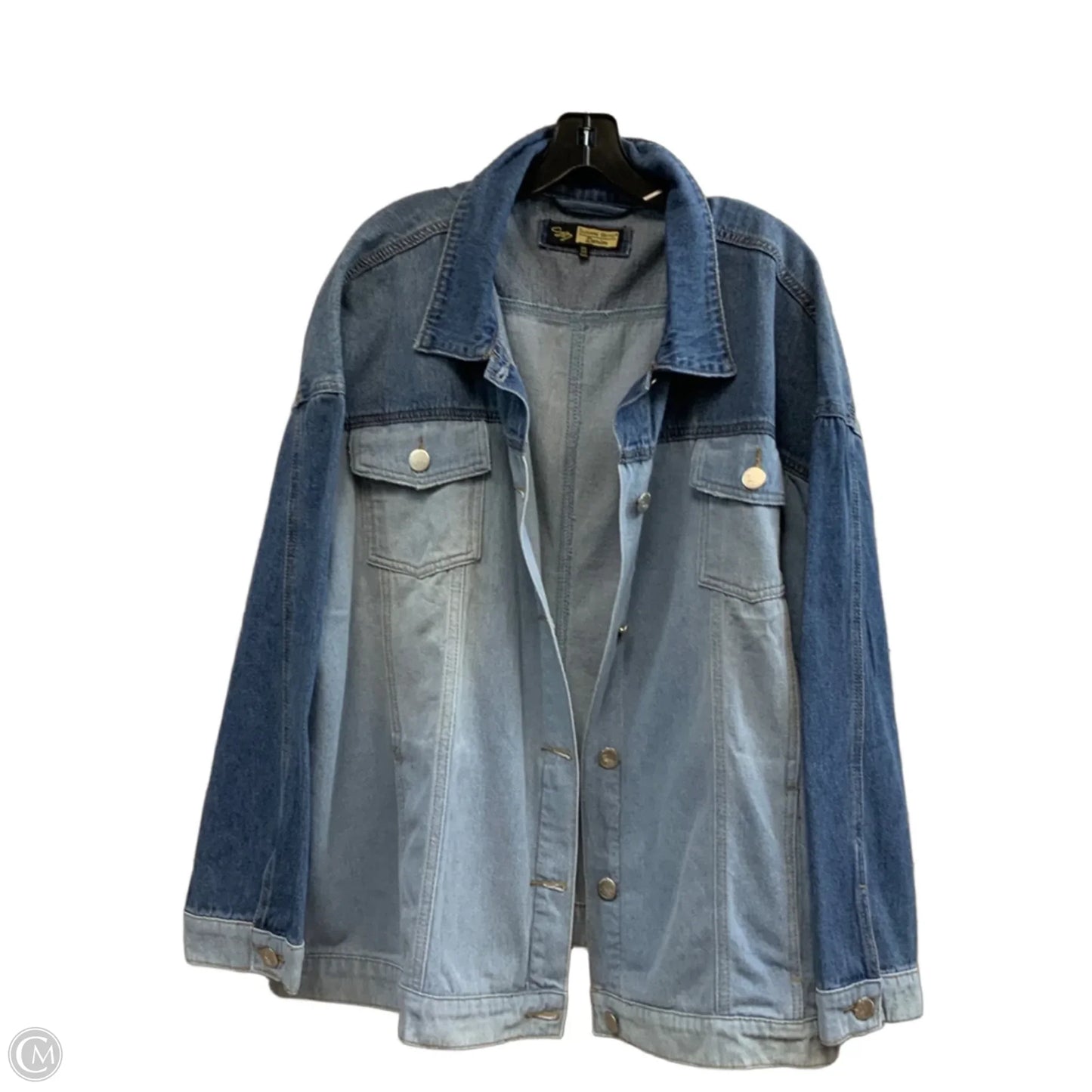 Jacket Denim By Suzanne Betro In Blue Denim, Size: 3x