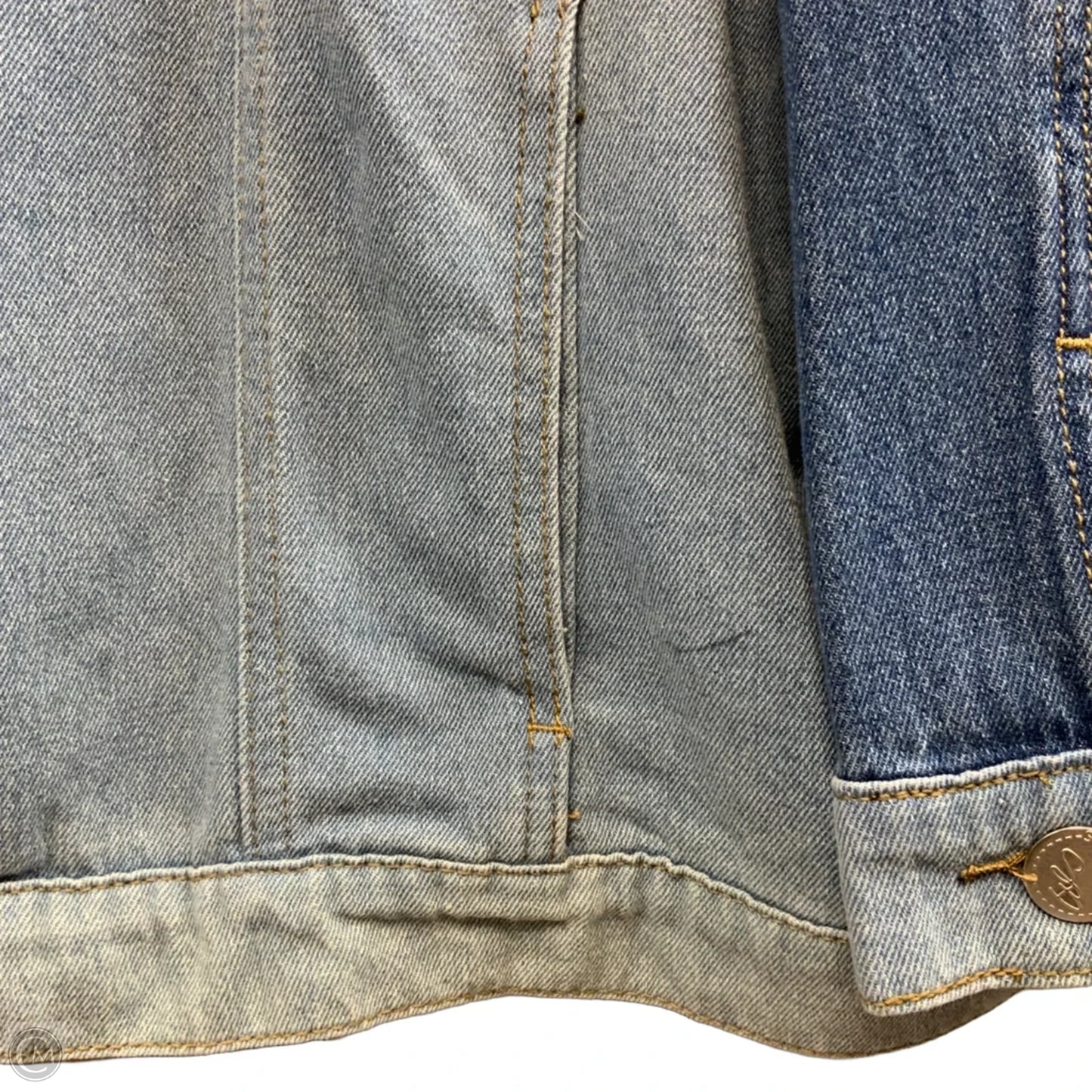 Jacket Denim By Suzanne Betro In Blue Denim, Size: 3x