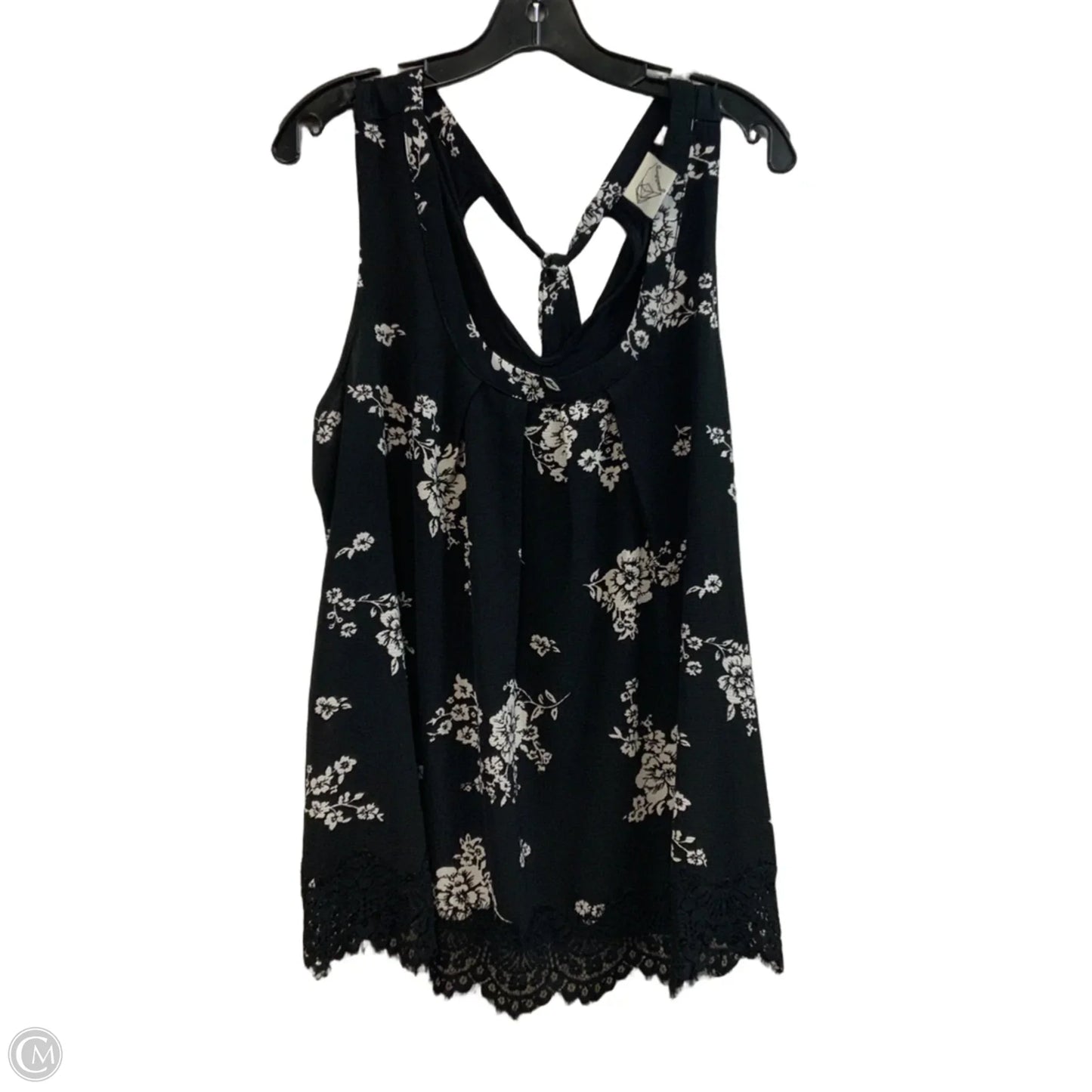 Top Sleeveless By JANET CHUNG In Black & White, Size: 2x