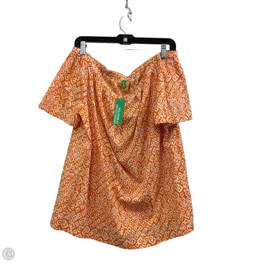 Top Short Sleeve By United Colors Of Benneton In Orange, Size: M