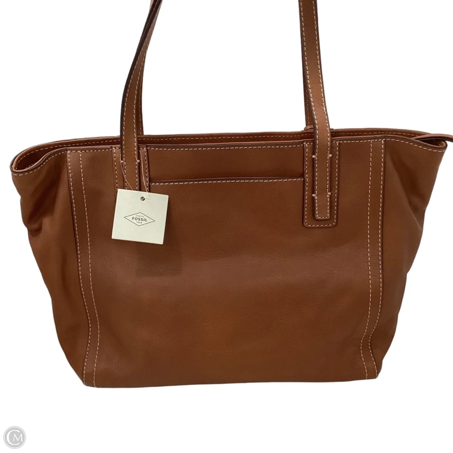 Handbag Leather By Fossil, Size: Large