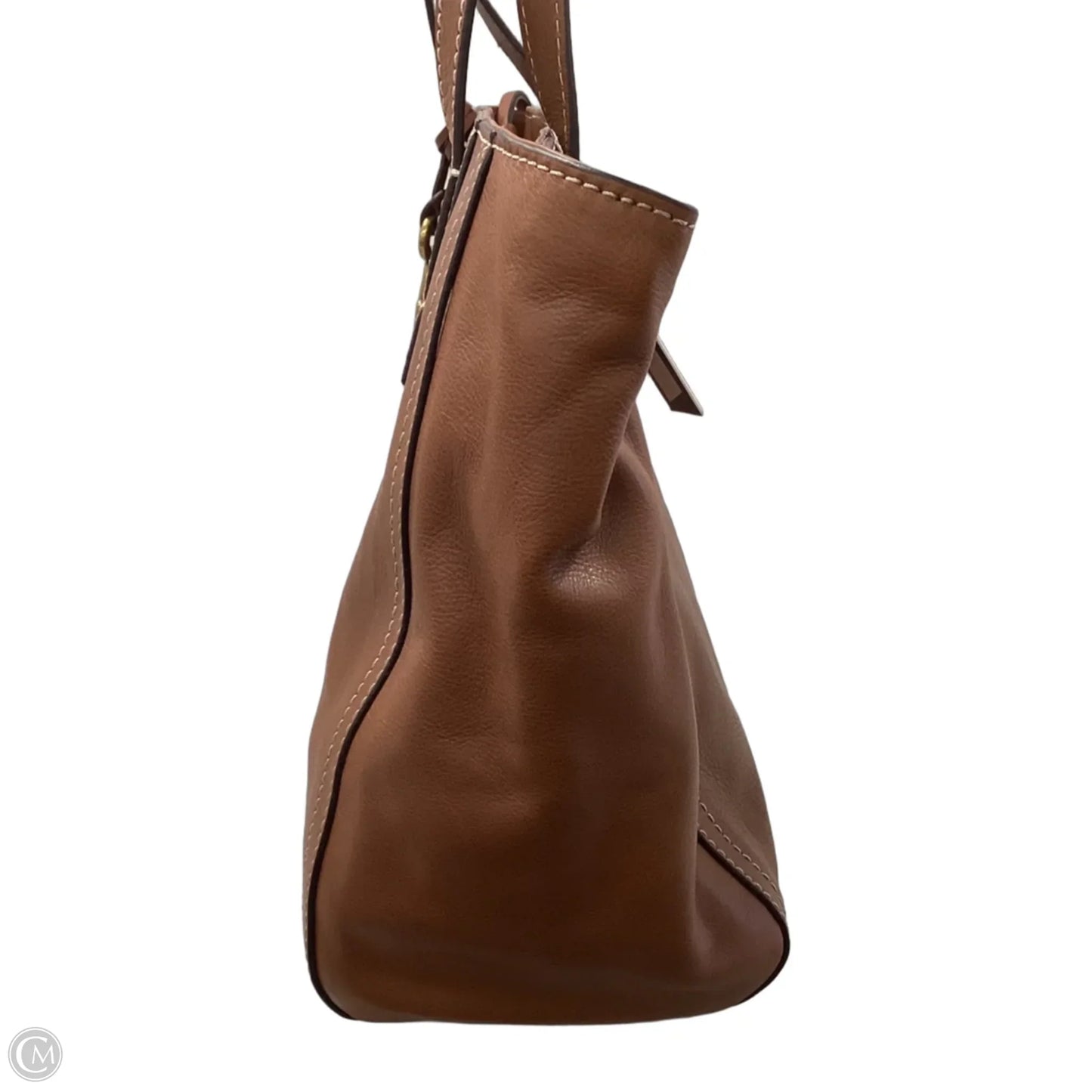 Handbag Leather By Fossil, Size: Large