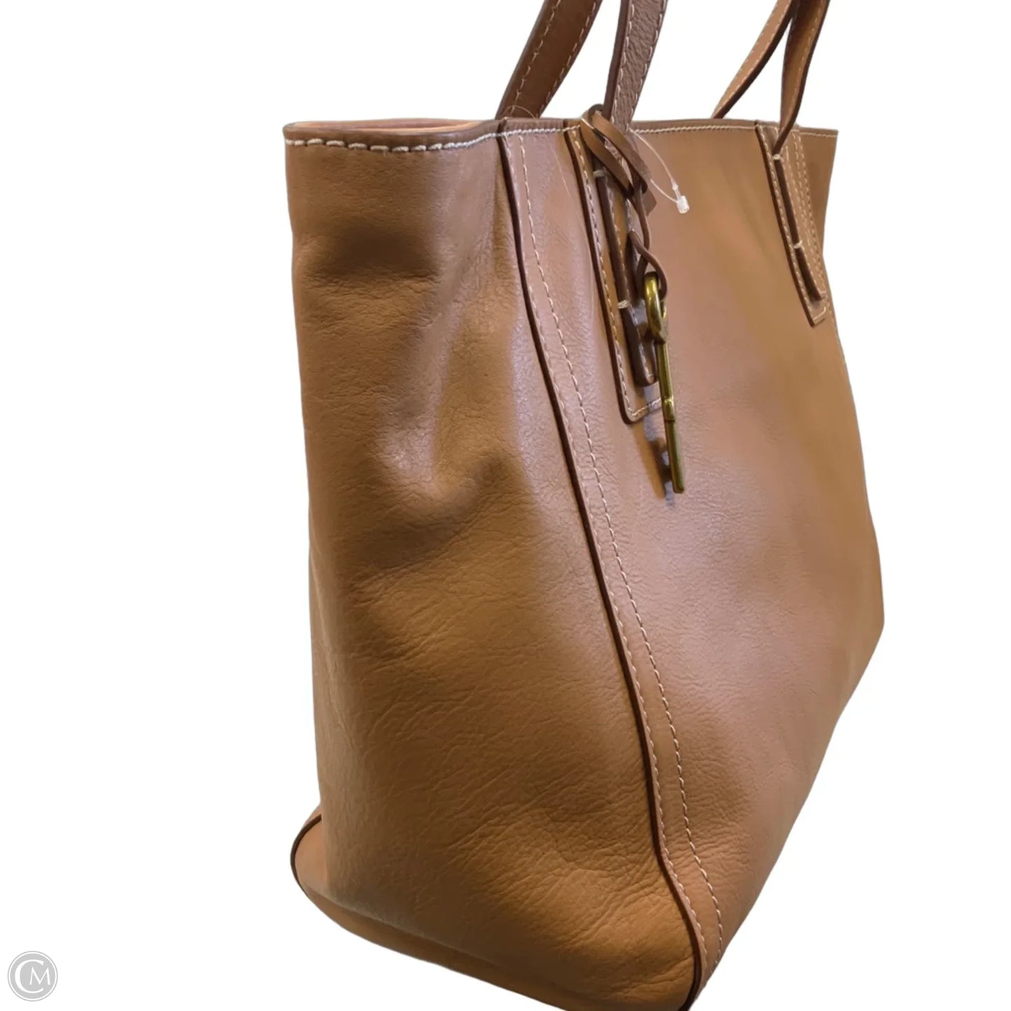 Handbag Leather By Fossil, Size: Large