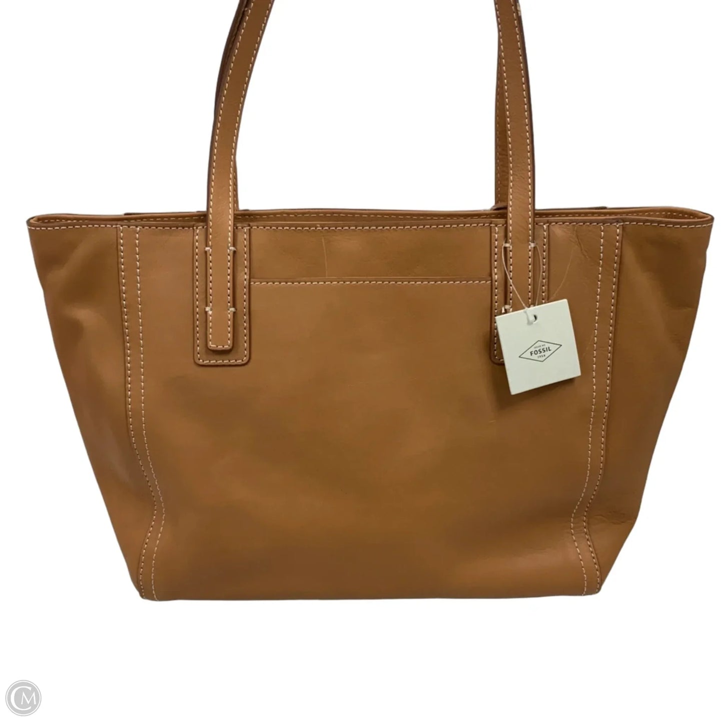 Handbag Leather By Fossil, Size: Large