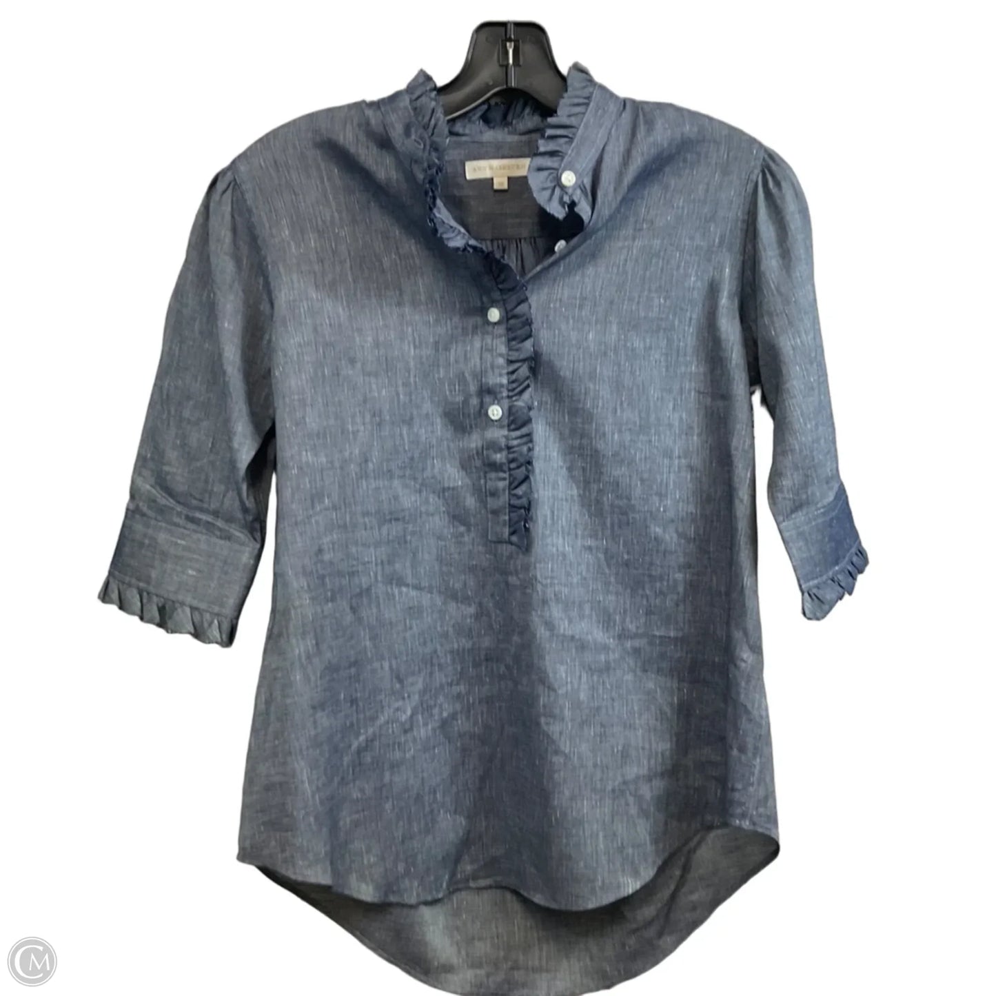 Top Short Sleeve By ANN MASHBURN In Blue, Size: Xs