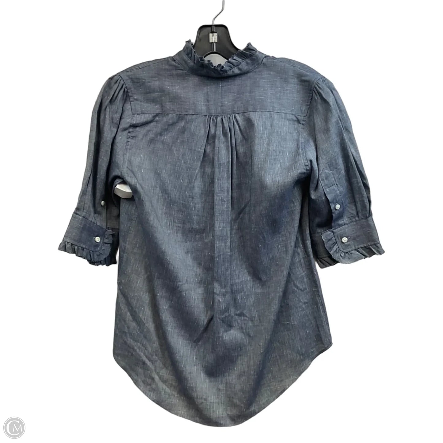 Top Short Sleeve By ANN MASHBURN In Blue, Size: Xs