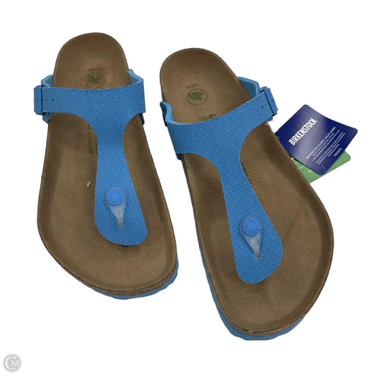 Sandals Flats By Birkenstock In Blue, Size: 9