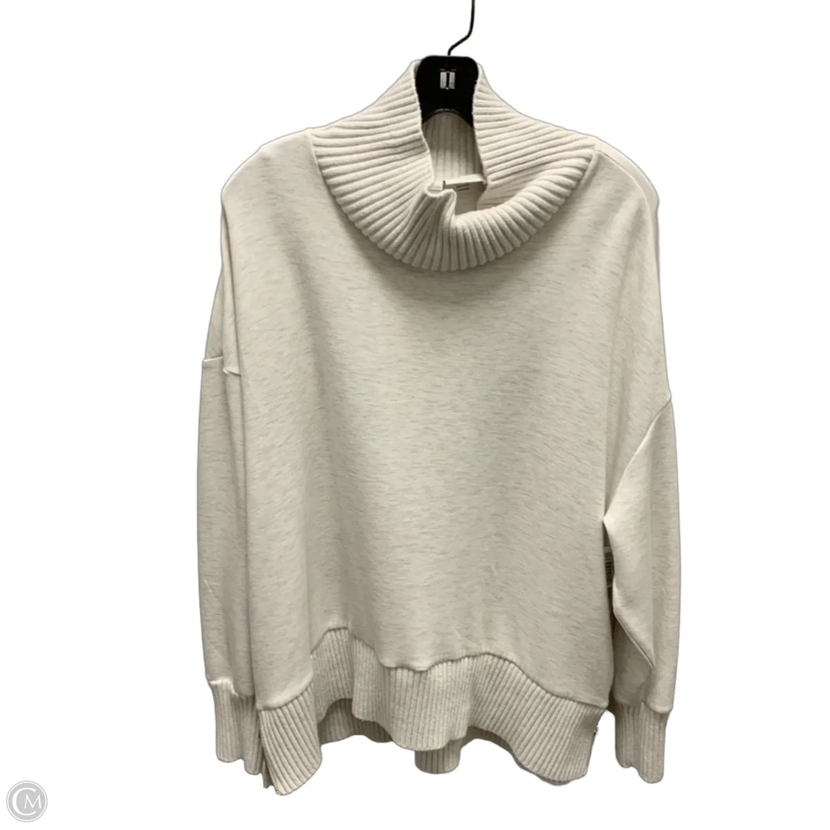 Sweatshirt Collar By Varley In Cream, Size: M