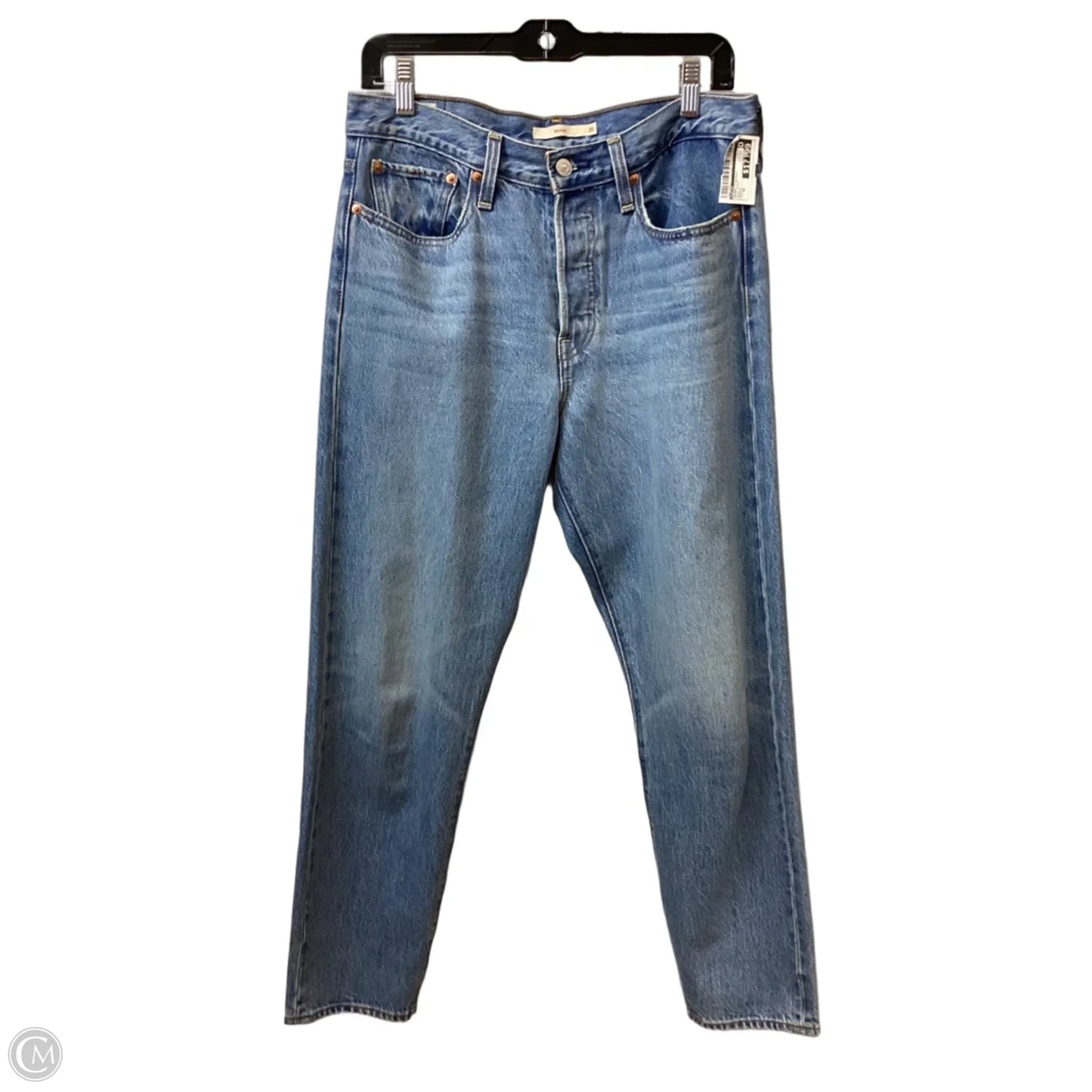 Jeans Straight By Levis In Blue Denim, Size: 10