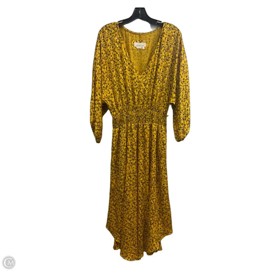 Dress Party Long By Anthropologie In Yellow, Size: M
