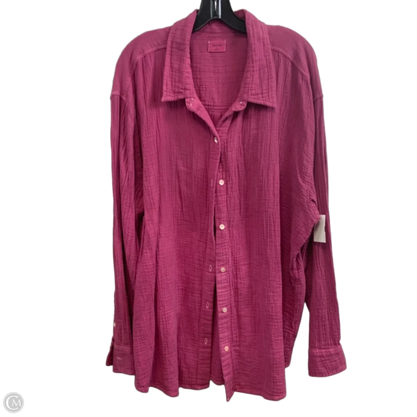 Blouse Long Sleeve By Wilfred In Pink, Size: 2x