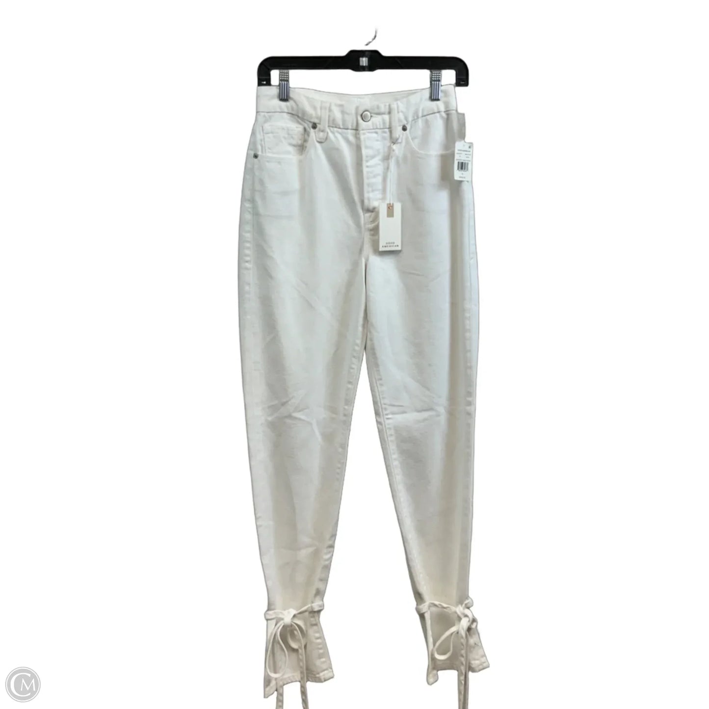 Jeans Straight By Good American In White Denim, Size: 0
