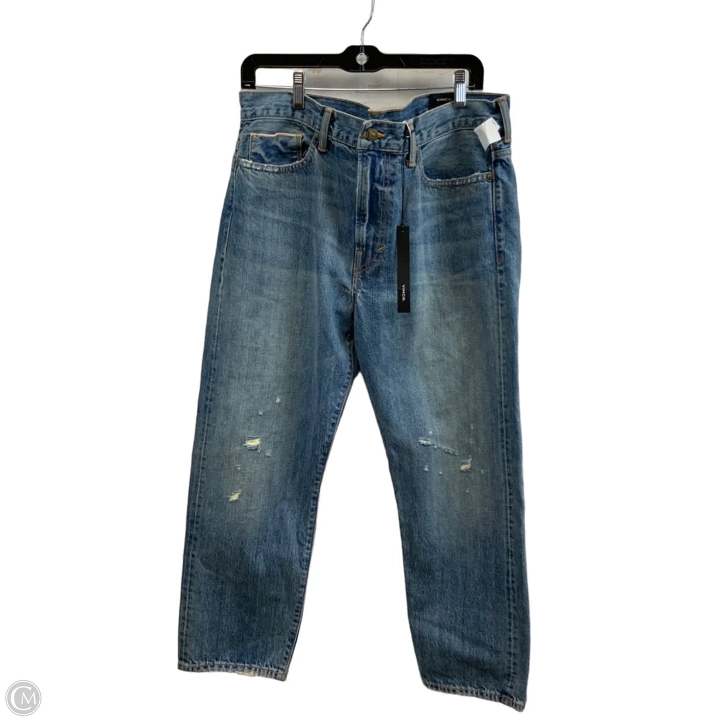 Jeans Cropped By Vince In Blue Denim, Size: 12