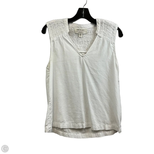 Top Sleeveless By Cloth & Stone In White, Size: S