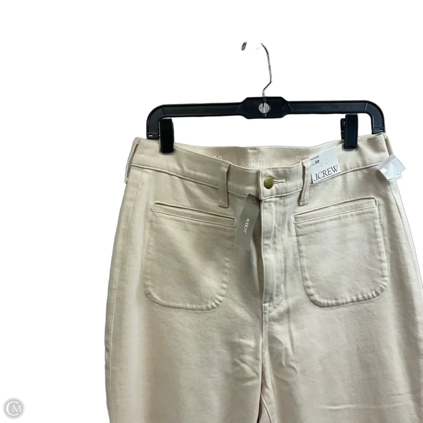 Jeans Flared By J. Crew In Cream Denim, Size: 10