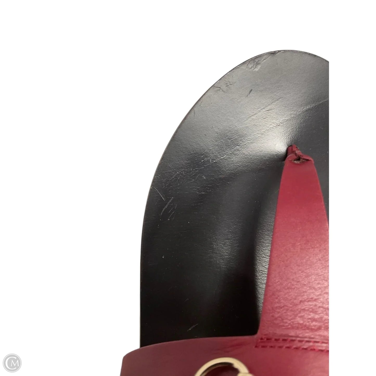 Sandals Luxury Designer By Gucci In Red, Size: 8
