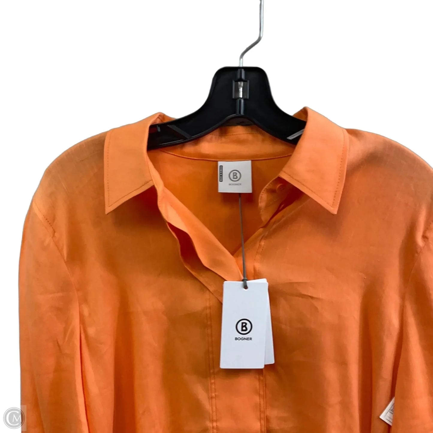 Blouse Long Sleeve By BOGNER In Orange, Size: M