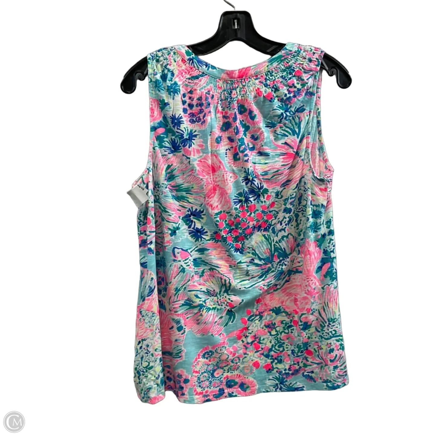 Top Sleeveless By Lilly Pulitzer In Blue & Pink, Size: L