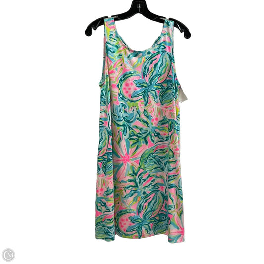 Dress Casual Short By Lilly Pulitzer In Green & Pink, Size: M