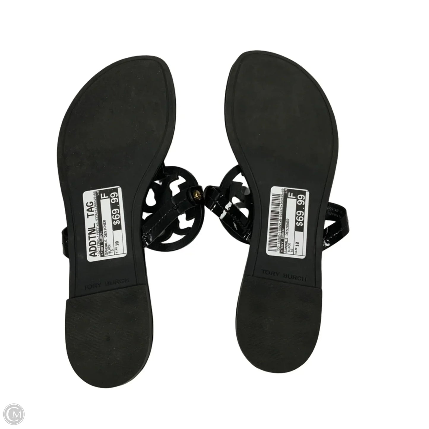 Sandals Designer By Tory Burch In Black, Size: 10