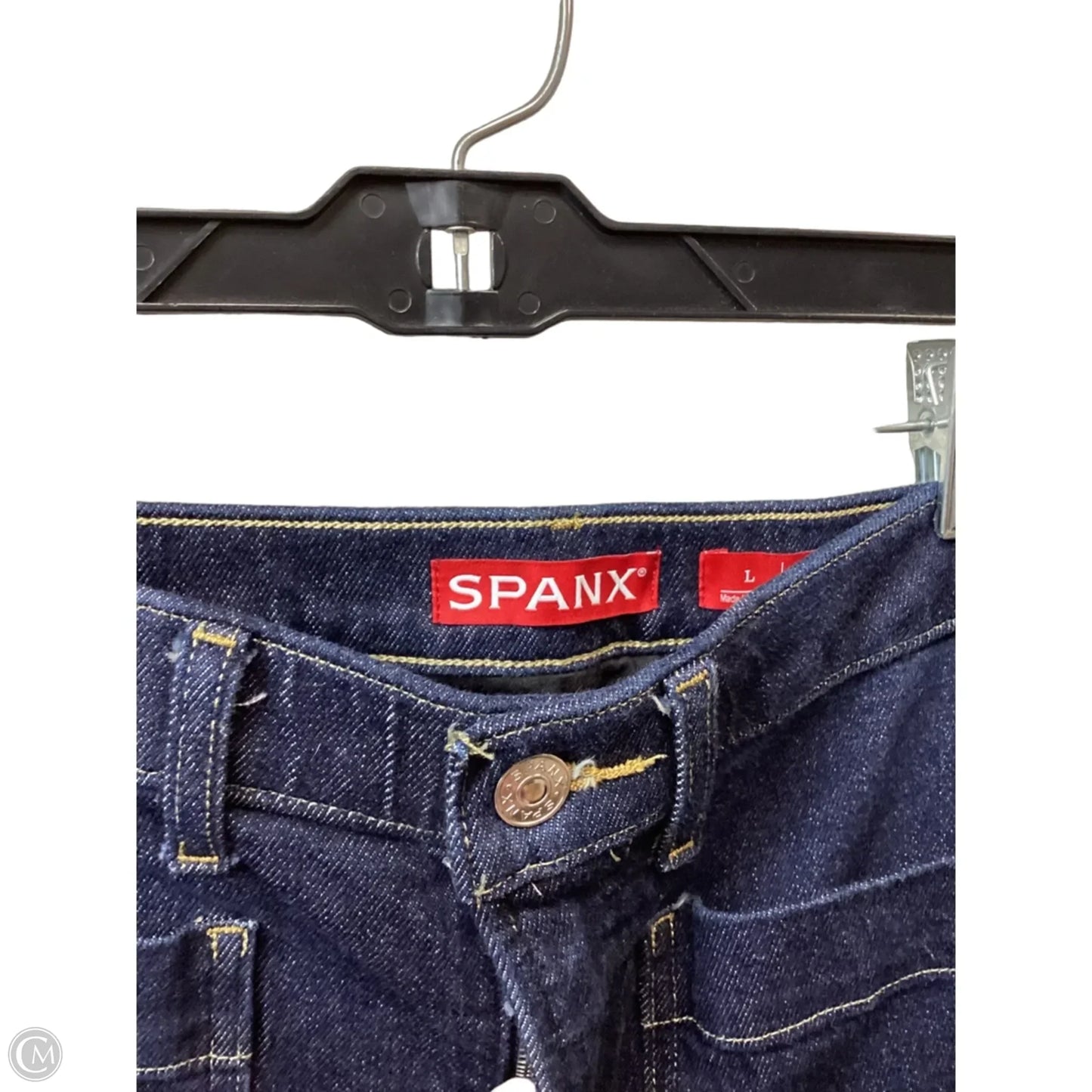 Jeans Flared By Spanx In Blue Denim, Size: L
