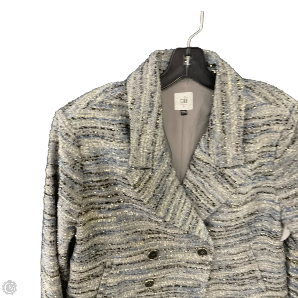 Blazer By Cabi In Blue & Grey, Size: M