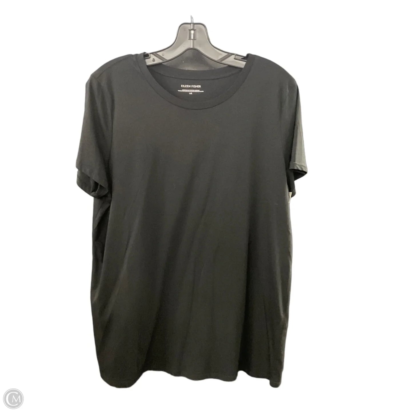 Top Short Sleeve By Eileen Fisher In Black, Size: L