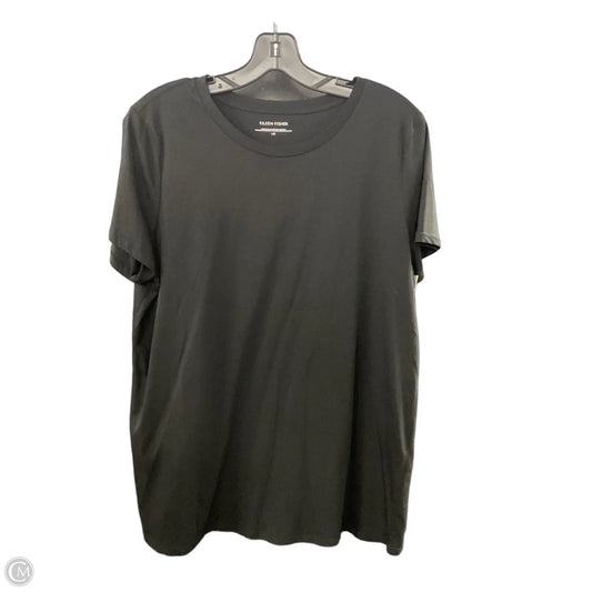 Top Short Sleeve By Eileen Fisher In Black, Size: L
