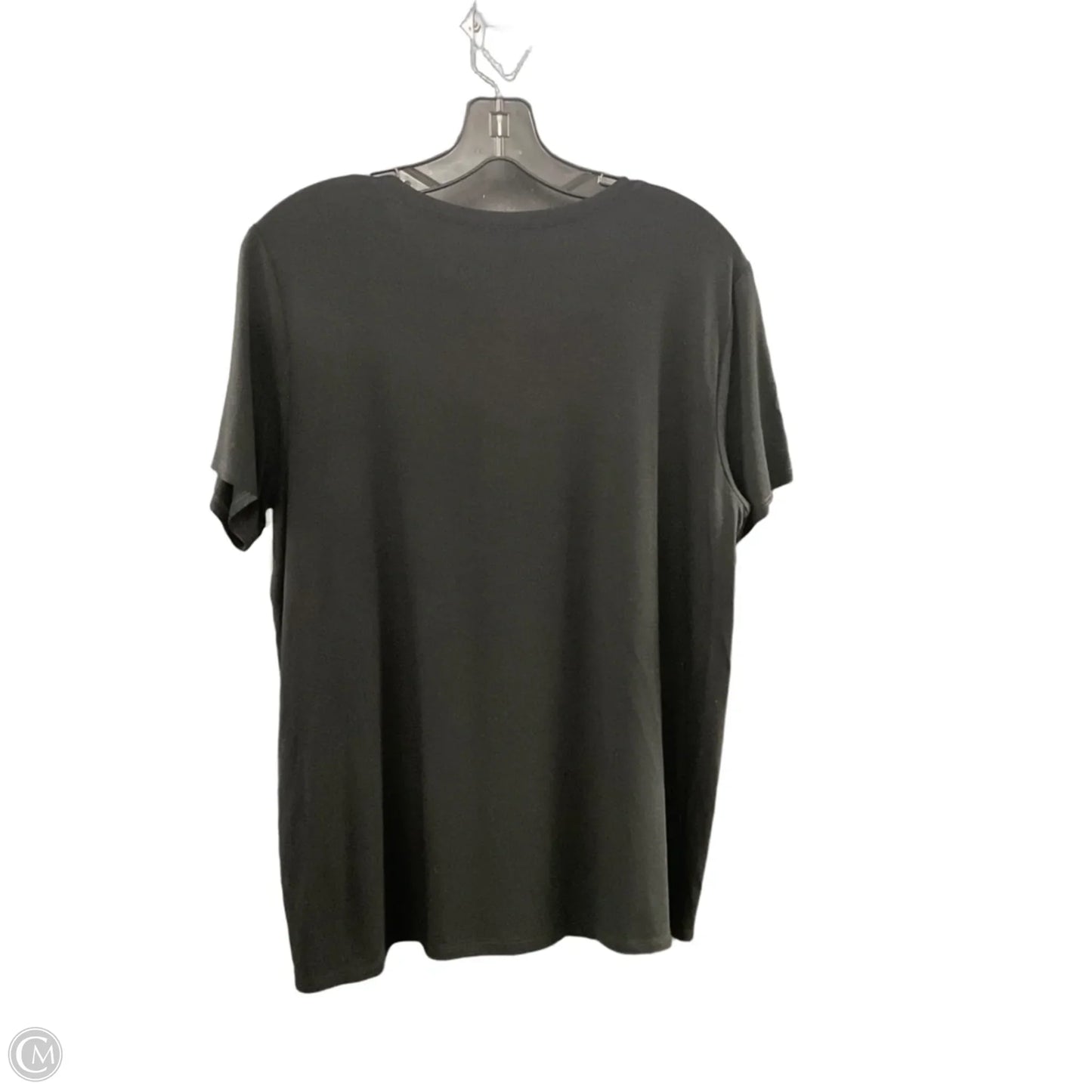 Top Short Sleeve By Eileen Fisher In Black, Size: L