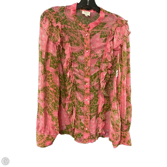 Blouse Long Sleeve By Hemant & Nandita In Pink, Size: M